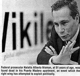 Prosecutor Nisman was found dead
