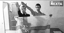 Pratesevich_Belarus_protestor_Nazi-salute