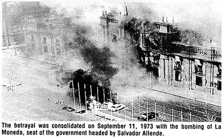 Violent coup in Chile 1973 killed thousands and torutred many more