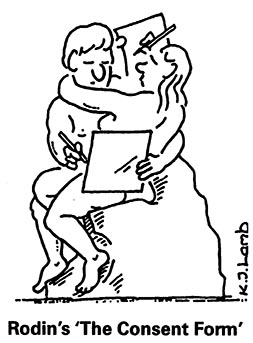 Private Eye "Rodin's concent form" cartoon