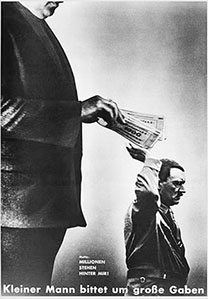 Heartfield - millions stand behind me- composite Hitler-Krupp